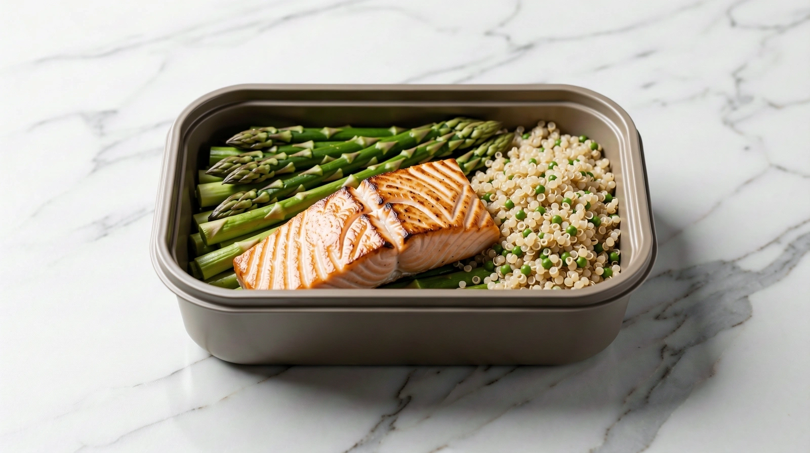 Freshly prepared gourmet balanced meal